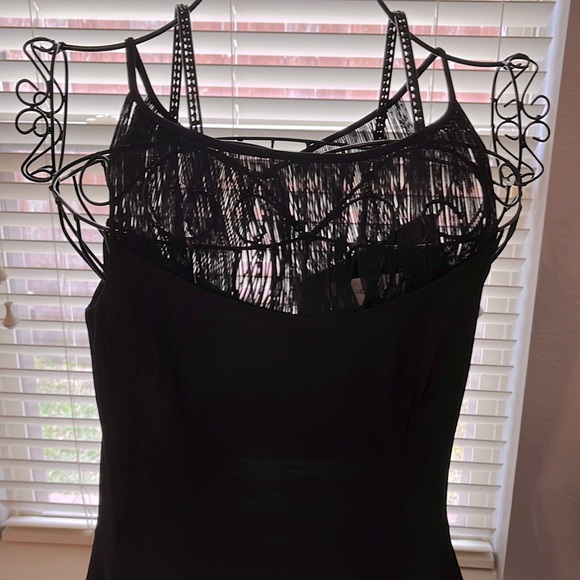 Super fancy cocktail dress. Has fringe at the top and bottom of dress. - Picture 1 of 12